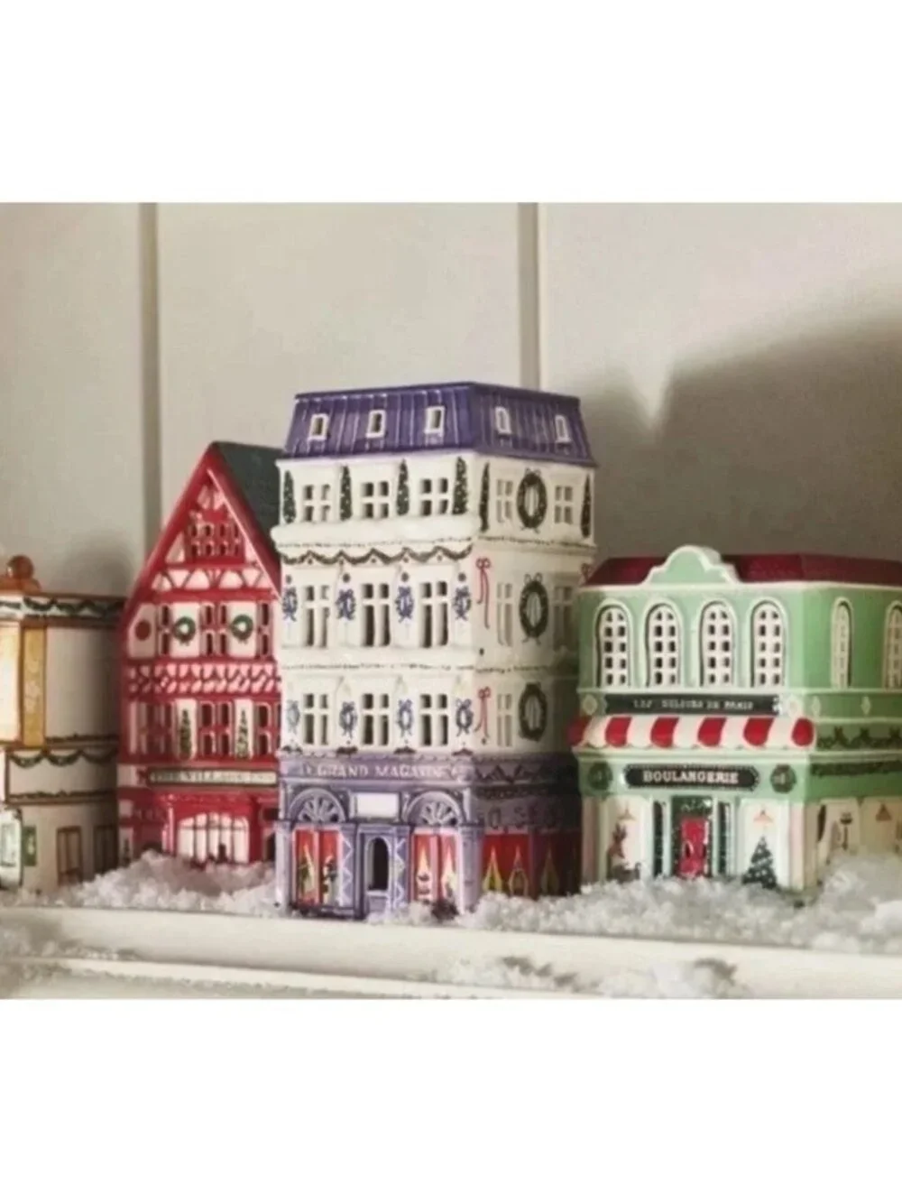 NWT! ANTHROPOLOGIE Ceramic Holiday House Paris Bakery Boulangerie!